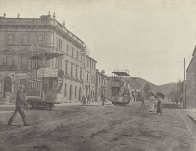 Macquarie Street, vista dalla cattedrale, Hobart da English Photographer