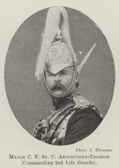 Maggiore C F St C Anstruther-Thomson, comandante delle 2° Guardie a Cavallo da English Photographer