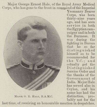 Maggiore G E Hale, RAMC da English Photographer