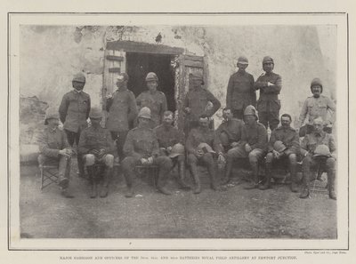 Maggiore Harrison e ufficiali della 76ª, 81ª e 82ª batteria della Royal Field Artillery a Newport Junction da English Photographer