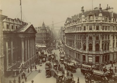 Mansion House, Queen Victoria Street e Cheapside, Londra da English Photographer