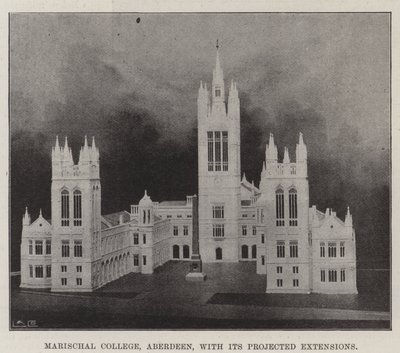 Marischal College, Aberdeen, con le sue Estensioni Progettate da English Photographer