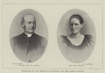 Matrimonio del vescovo di Coventry e Miss Ethel Newton da English Photographer