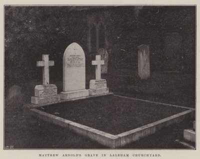 La tomba di Matthew Arnold nel cimitero della chiesa di Laleham da English Photographer