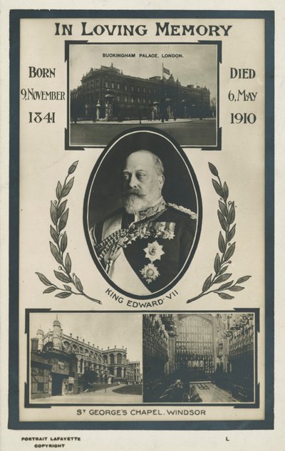 Cartolina commemorativa per Re Edoardo VII da English Photographer