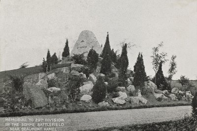 Memoriale alla 29ª Divisione sul campo di battaglia della Somme, vicino a Beaumont Hamel da English Photographer