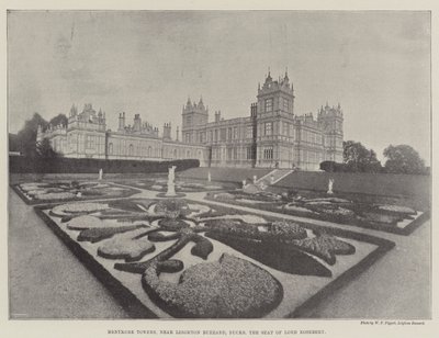 Mentmore Towers, vicino a Leighton Buzzard, Buckinghamshire, la residenza di Lord Rosebery da English Photographer