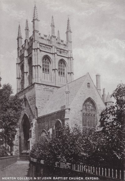 Merton College e Chiesa di San Giovanni Battista, Oxford da English Photographer