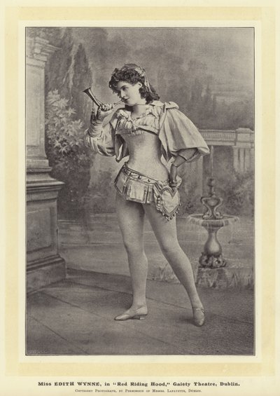 Miss Edith Wynne, in Cappuccetto Rosso, Gaiety Theatre, Dublino da English Photographer