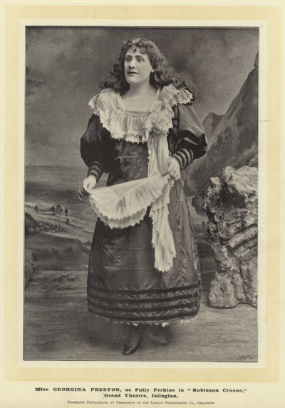Miss Georgina Preston, come Polly Perkins in Robinson Crusoe, Grand Theatre, Islington da English Photographer