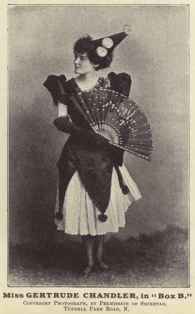 Miss Gertrude Chandler, in Box B da English Photographer