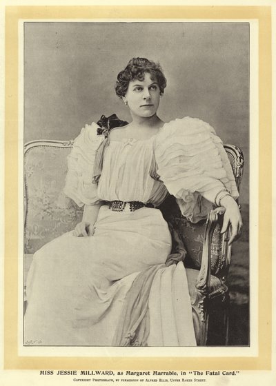 Miss Jessie Millward, come Margaret Marrable, in The Fatal Card da English Photographer