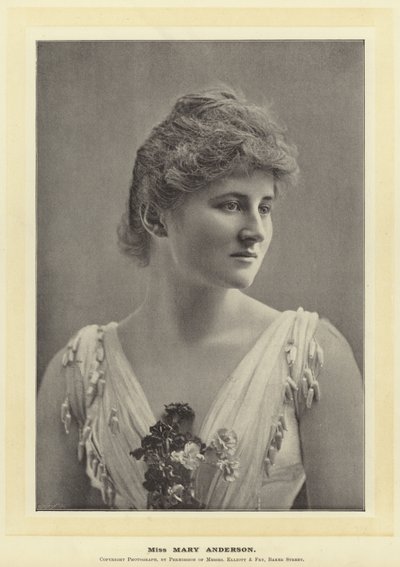 Miss Mary Anderson da English Photographer