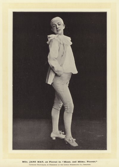 Mlle Jane May, come Pierrot in Mons e Mdme Pierrot da English Photographer
