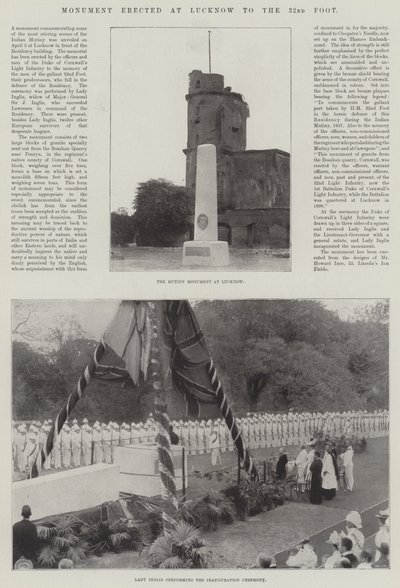 Monumento eretto a Lucknow al 32° Reggimento da English Photographer