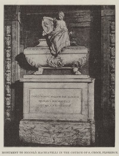Monumento a Niccolò Machiavelli nella Chiesa di Santa Croce, Firenze da English Photographer