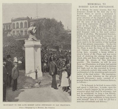 Monumento al defunto Robert Louis Stevenson a San Francisco da English Photographer