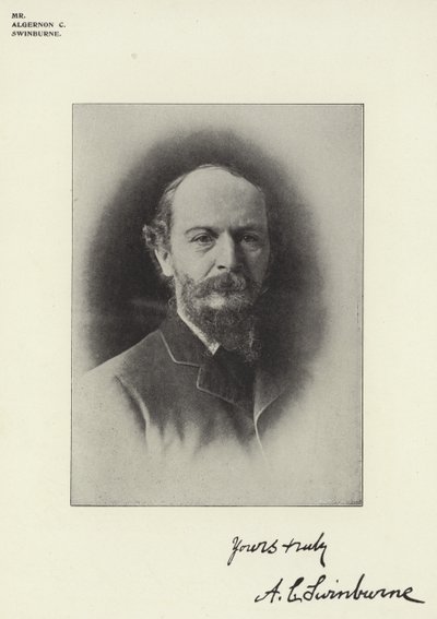 Algernon C Swinburne da English Photographer