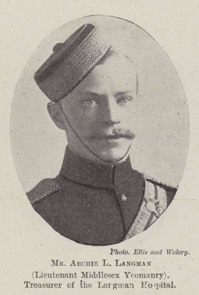 Il Sig. Archie L Langman, Tenente della Yeomanry del Middlesex, Tesoriere dell