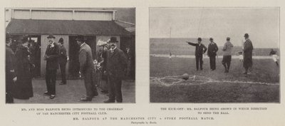 Il signor Balfour alla partita di calcio Manchester City contro Stoke da English Photographer