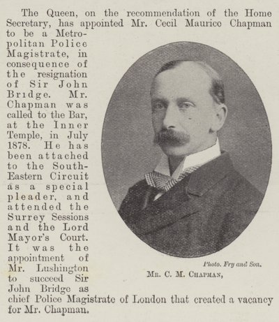 Mr C M Chapman da English Photographer