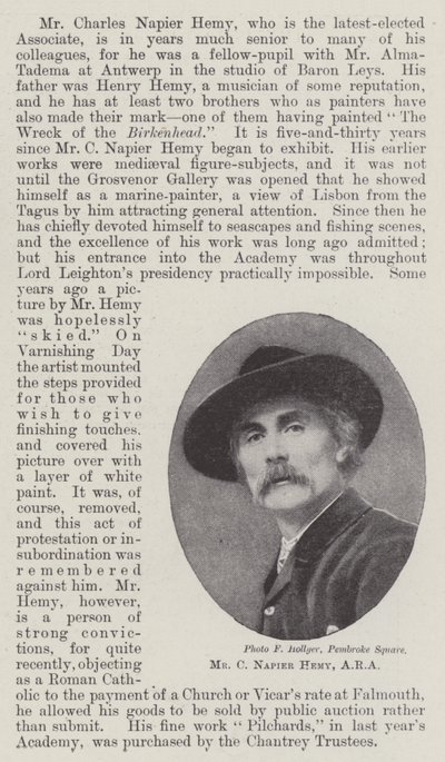 Il signor C Napier Hemy, ARA da English Photographer