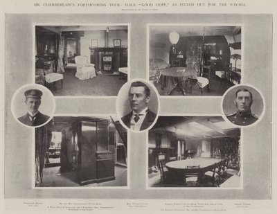 Il prossimo tour di Mr Chamberlain, HMS Good Hope, allestita per il viaggio da English Photographer