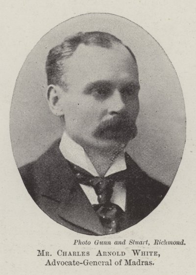 Il signor Charles Arnold White, avvocato generale di Madras da English Photographer