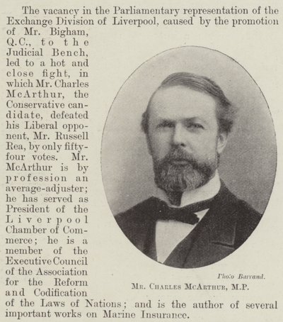 Signor Charles McArthur, MP da English Photographer