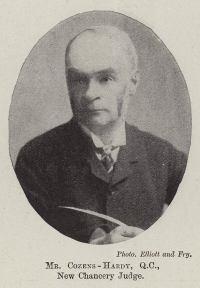 Il signor Cozens-Hardy, QC, nuovo giudice della cancelleria da English Photographer