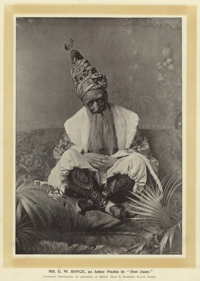 Mr E W Royce, come Jabez Pasha in Don Giovanni da English Photographer