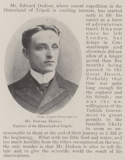 Il signor Edward Dodson, esploratore dell
