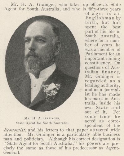 Mr H A Grainger, agente statale per l