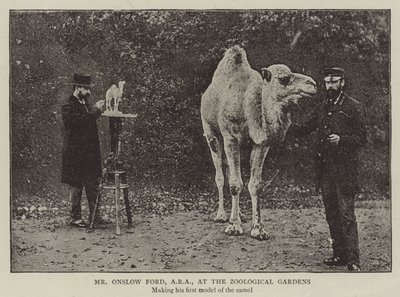 Mr Onslow Ford, ARA, ai Giardini Zoologici da English Photographer