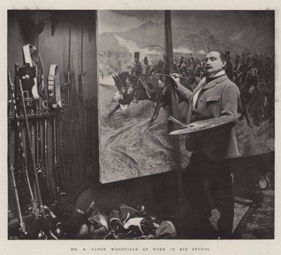 Mr R Caton Woodville al Lavoro nel suo Studio da English Photographer
