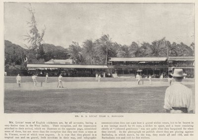 La squadra di Mr R S Lucas contro Barbados, cricket da English Photographer