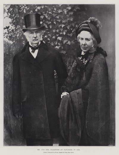 Mr e Mrs Gladstone a Hawarden nel 1895 da English Photographer