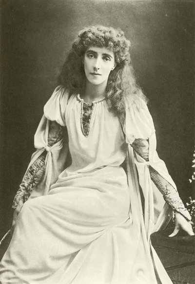 Mrs Beerbohm Tree come Ofelia (incisione) da English Photographer