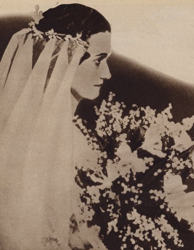 Mrs Simpson al tempo del suo primo matrimonio nel 1916 con il tenente Winfield Spencer dell