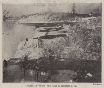 Niagara in inverno, le cascate il 7 febbraio 1901 da English Photographer