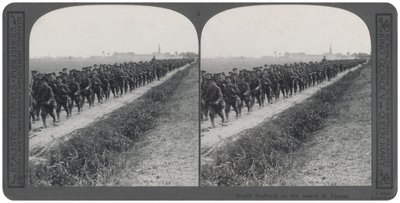 North Staffords in marcia in Francia da English Photographer