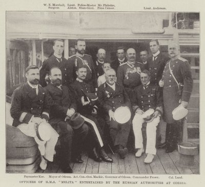 Ufficiali della HMS Melita ospitati dalle autorità russe a Odessa da English Photographer