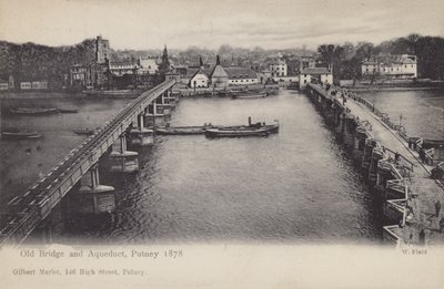 Vecchio Ponte e Acquedotto, Putney, 1878 da English Photographer