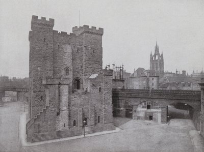 Vecchio castello, Black Gate e cattedrale, Newcastle da English Photographer