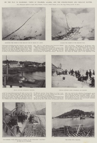 Verso il Klondike, vedute di Wrangel, Alaska, e delle rotte Stikine-Teslin e Chilcoot da English Photographer
