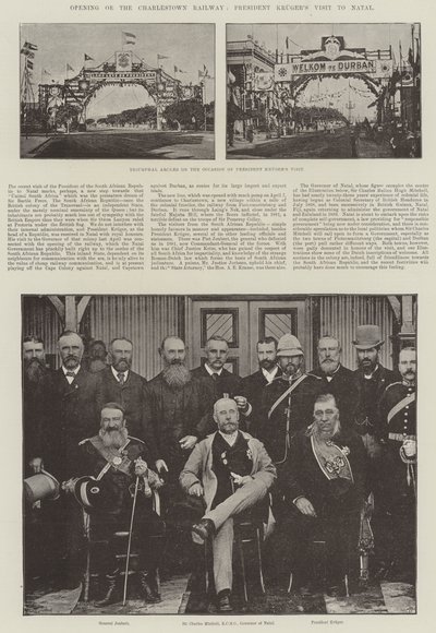 Apertura della ferrovia di Charlestown, visita del Presidente Kruger a Natal da English Photographer