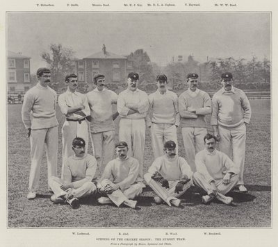 Apertura della stagione di cricket, la squadra del Surrey da English Photographer