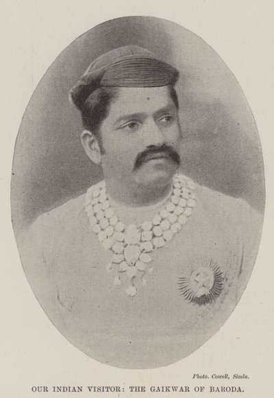 Il nostro visitatore indiano, il Gaikwar di Baroda da English Photographer
