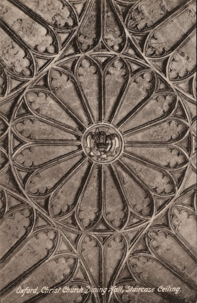 Oxford, Christ Church, Sala da Pranzo, Soffitto della Scala da English Photographer