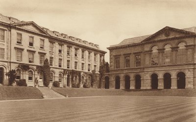 Oxford: Worcester College, La Biblioteca del diciottesimo secolo e il lato nord del Quadrangolo da English Photographer